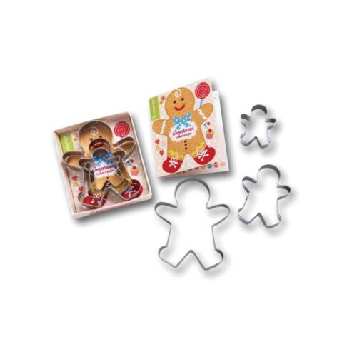 Cooksmart Kids 3-Piece Gingerbread Boy Cookie Cutter Set