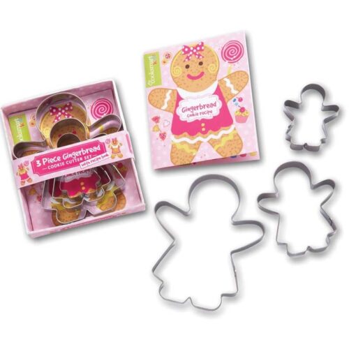 Cooksmart Kids 3-Piece Gingerbread Girl Cookie Cutter Set